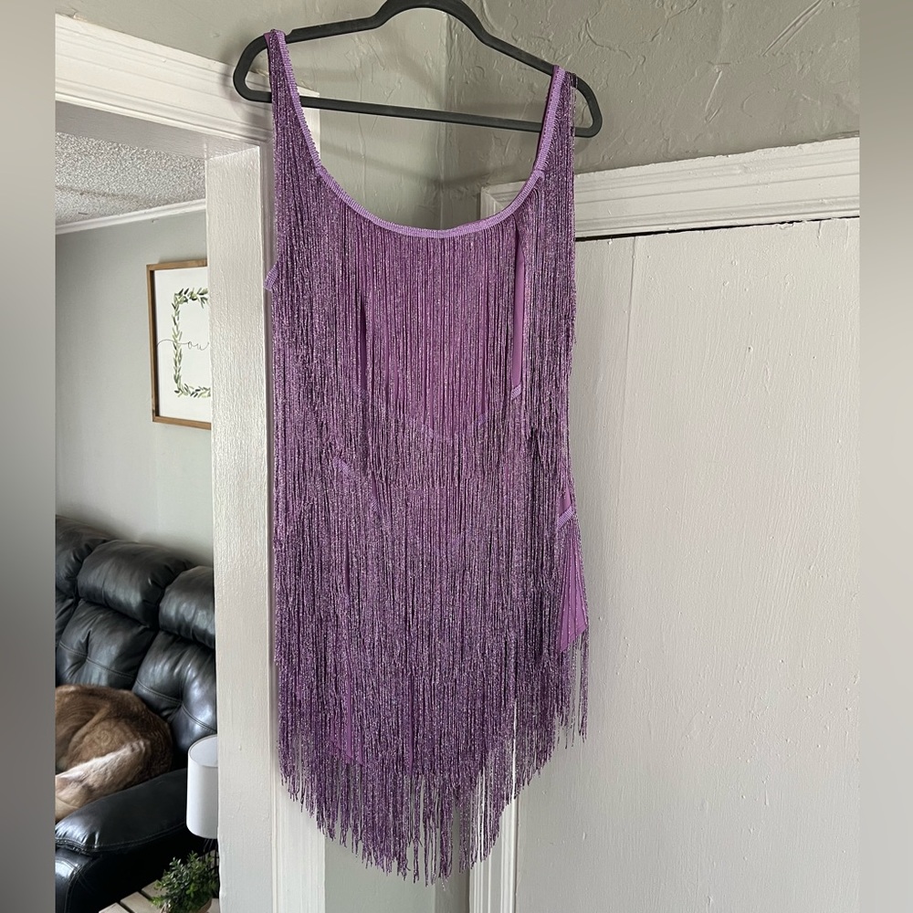 Eras Tour- Speak Now Purple Sparkly Fringe Dress
